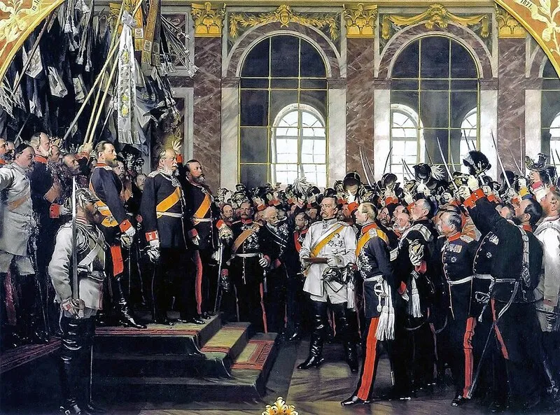 アントン・フォン・ヴェルナー《ドイツ帝国の成立宣言》1885年