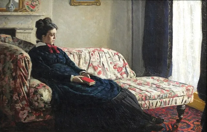 クロード・モネ《瞑想（長椅子のモネ夫人）》1871年